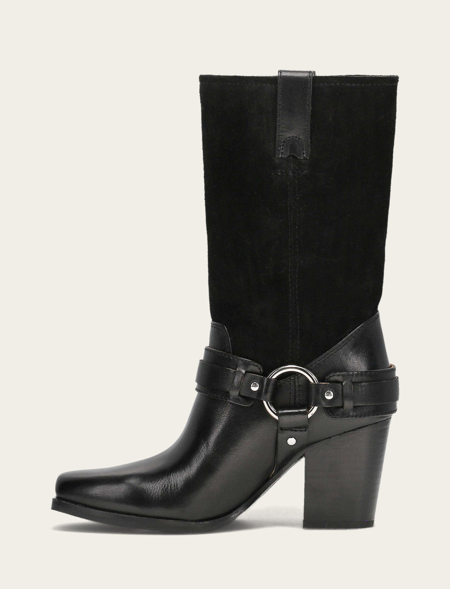Women's Black Shiloh Harness Belted Boot Black - Frye