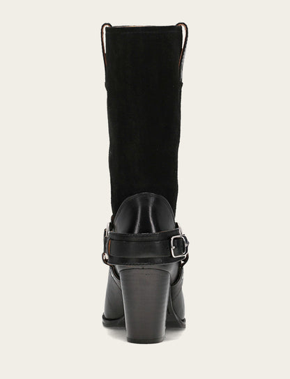 Women's Black Shiloh Harness Belted Boot Black - Frye