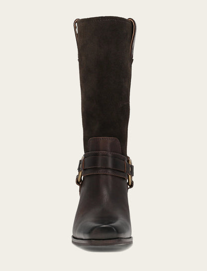 Women's Dark Brown Shiloh Harness Belted Boot Dark Brown - Frye