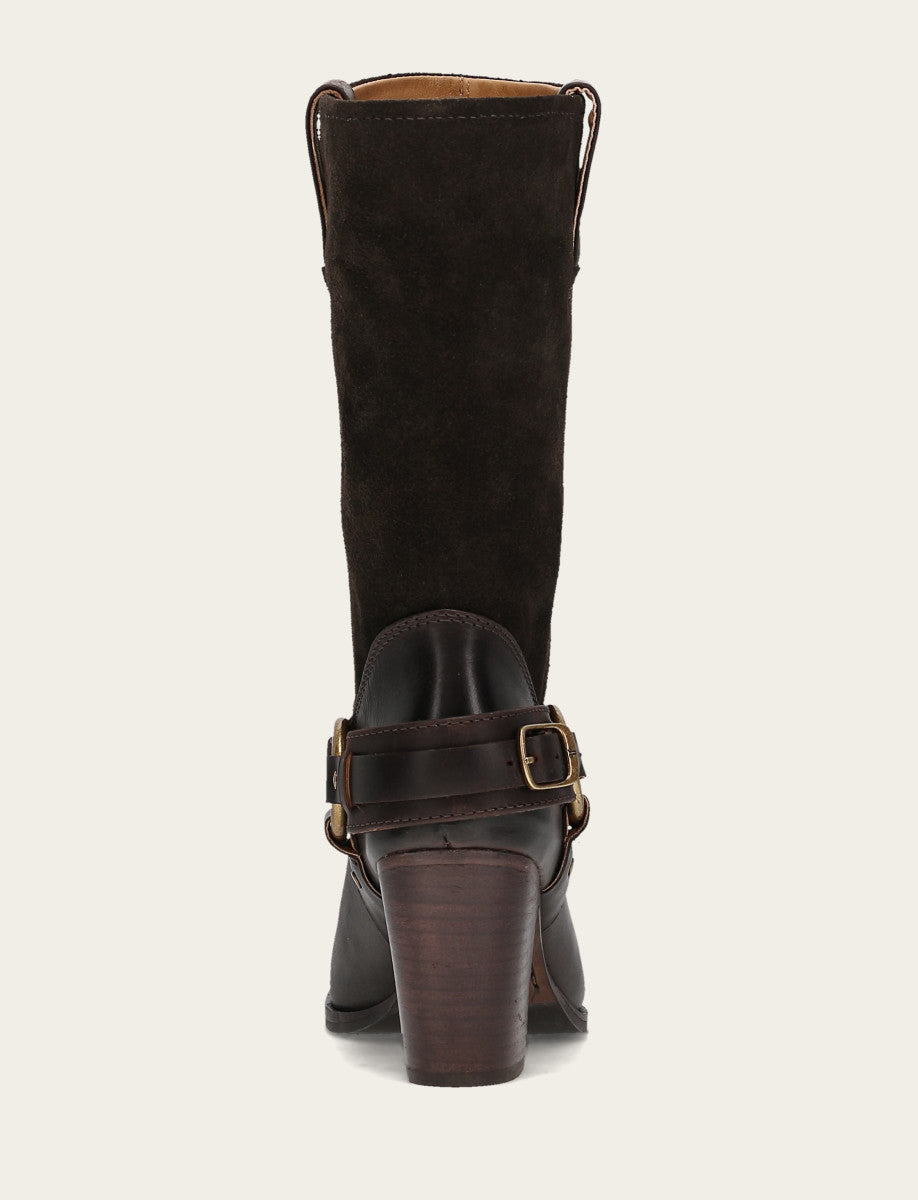 Women's Dark Brown Shiloh Harness Belted Boot Dark Brown - Frye