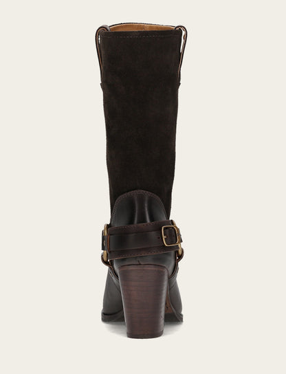 Women's Dark Brown Shiloh Harness Belted Boot Dark Brown - Frye