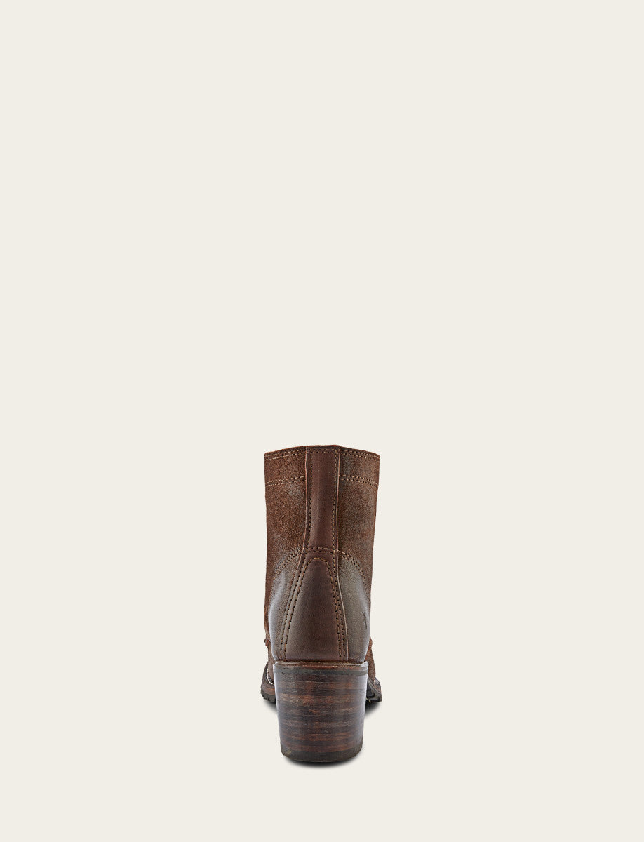 Women's Dark Brown Sabrina 6G Lace Up Boots Dark Brown - Frye