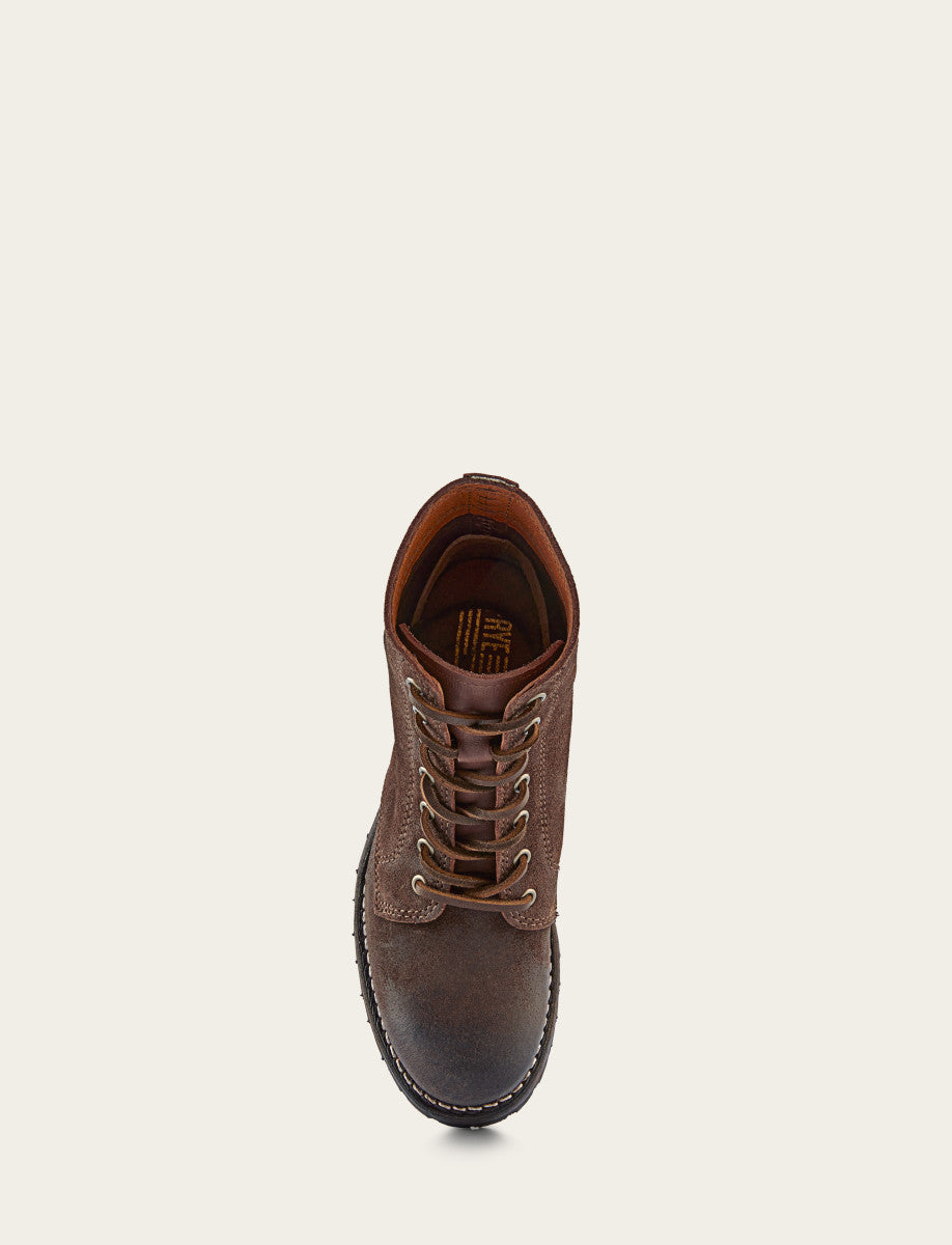 Women's Dark Brown Sabrina 6G Lace Up Boots Dark Brown - Frye