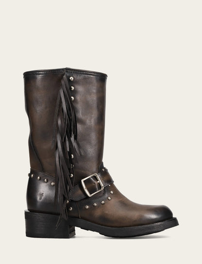 Women's Black Viv Fringe Engineer Boot Black - Frye
