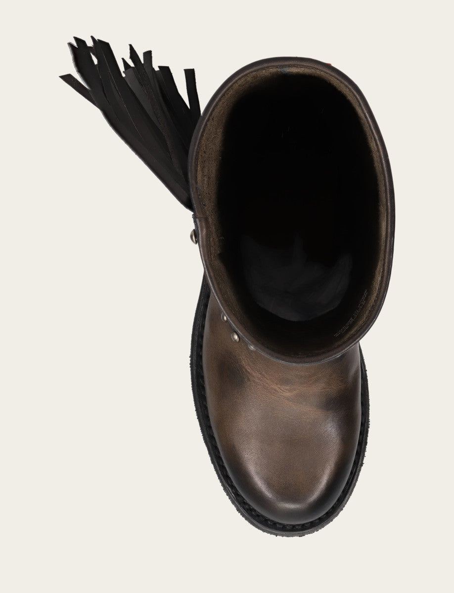 Women's Black Viv Fringe Engineer Boot Black - Frye
