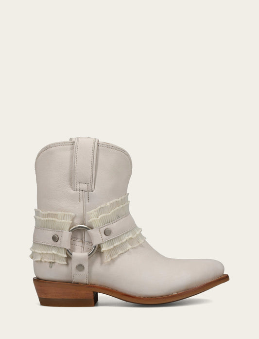 Women's Ivory Billy Harness Ruffle Boots Ivory - Frye