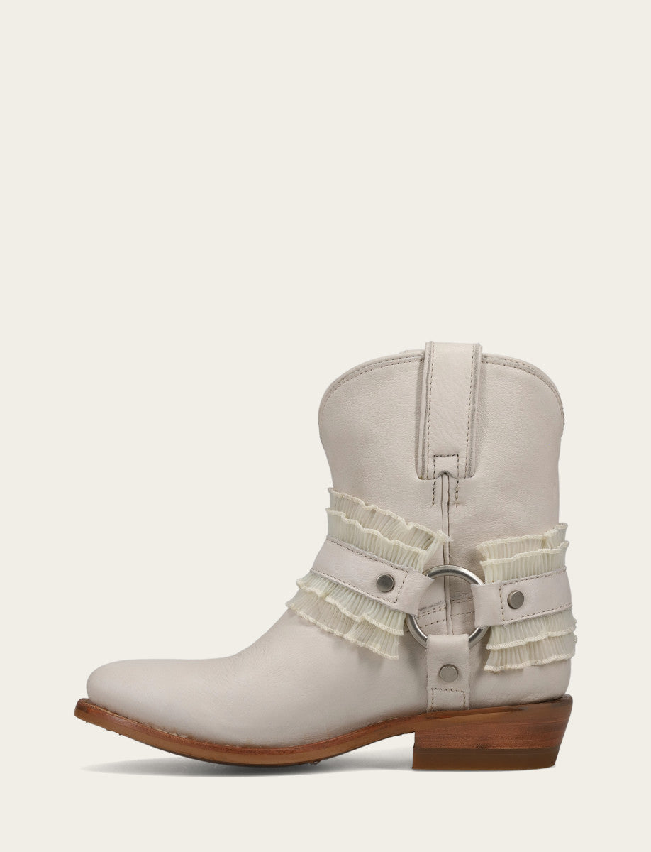 Women's Ivory Billy Harness Ruffle Boots Ivory - Frye