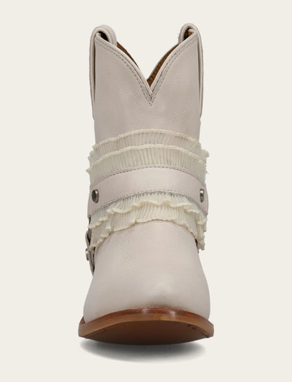 Women's Ivory Billy Harness Ruffle Boots Ivory - Frye