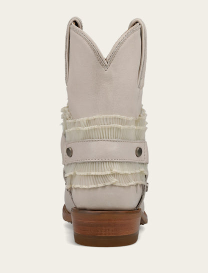 Women's Ivory Billy Harness Ruffle Boots Ivory - Frye