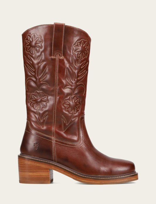 Auburn Kate Deco Stitch Boot Auburn - Frye