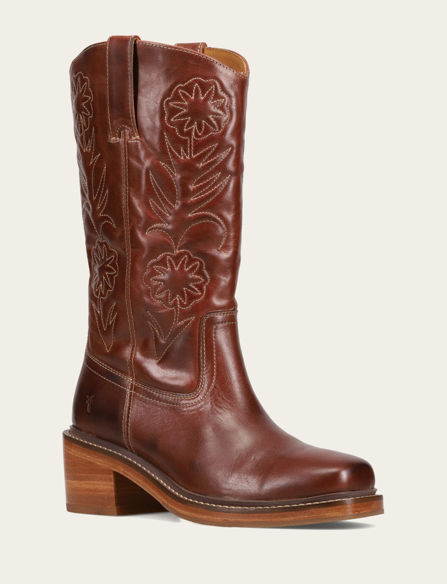 Auburn Kate Deco Stitch Boot Auburn - Frye