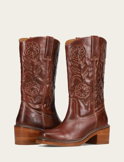 Auburn Kate Deco Stitch Boot Auburn - Frye