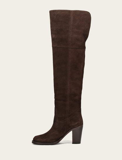Women's Dark Brown Corinne Over The Knee Boot Dark Brown - Frye