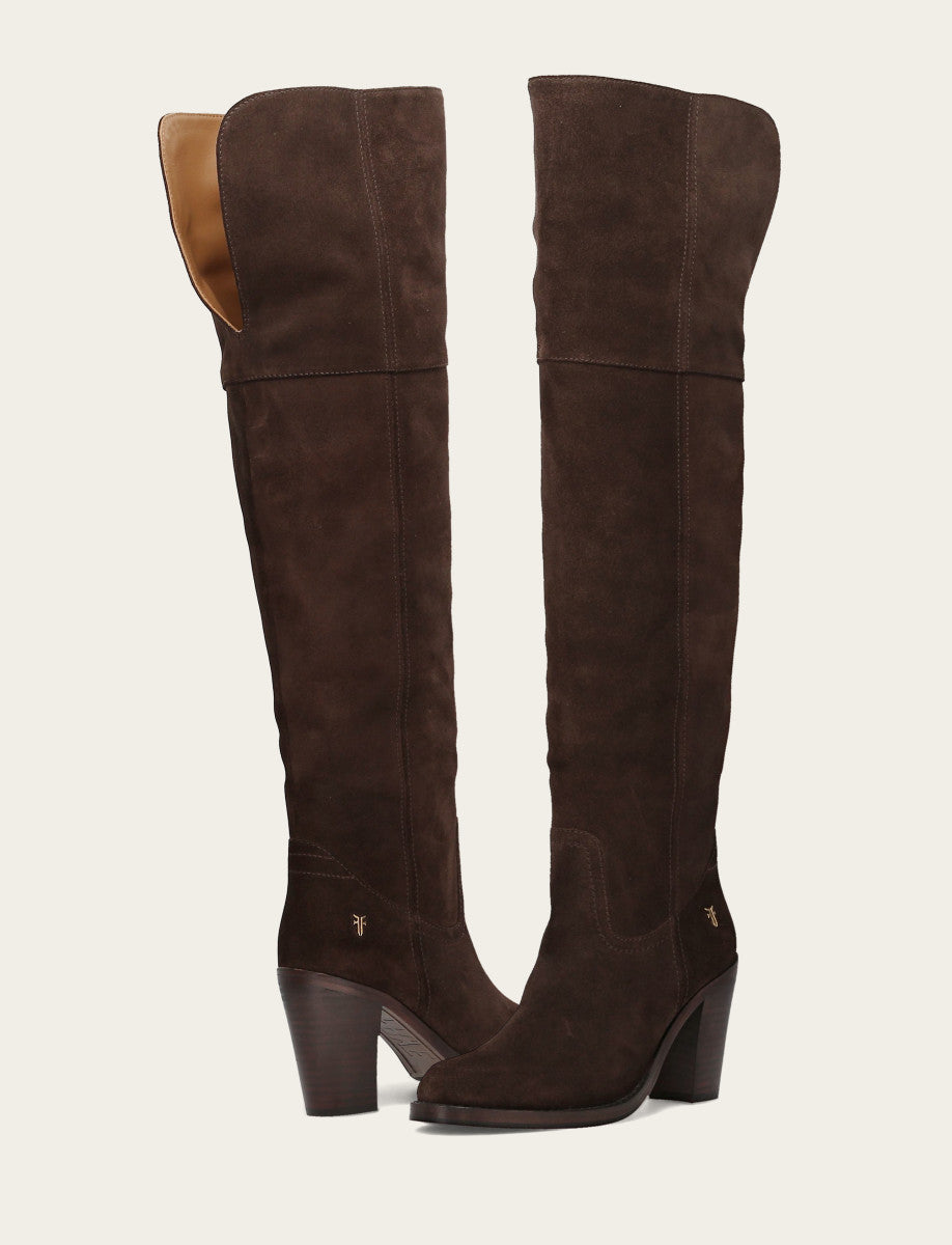 Women's Dark Brown Corinne Over The Knee Boot Dark Brown - Frye