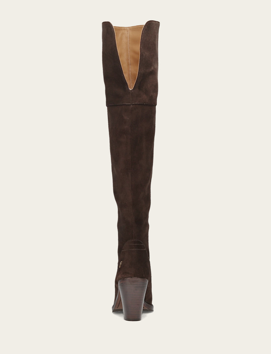 Women's Dark Brown Corinne Over The Knee Boot Dark Brown - Frye