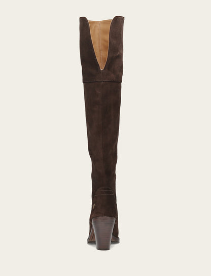 Women's Dark Brown Corinne Over The Knee Boot Dark Brown - Frye