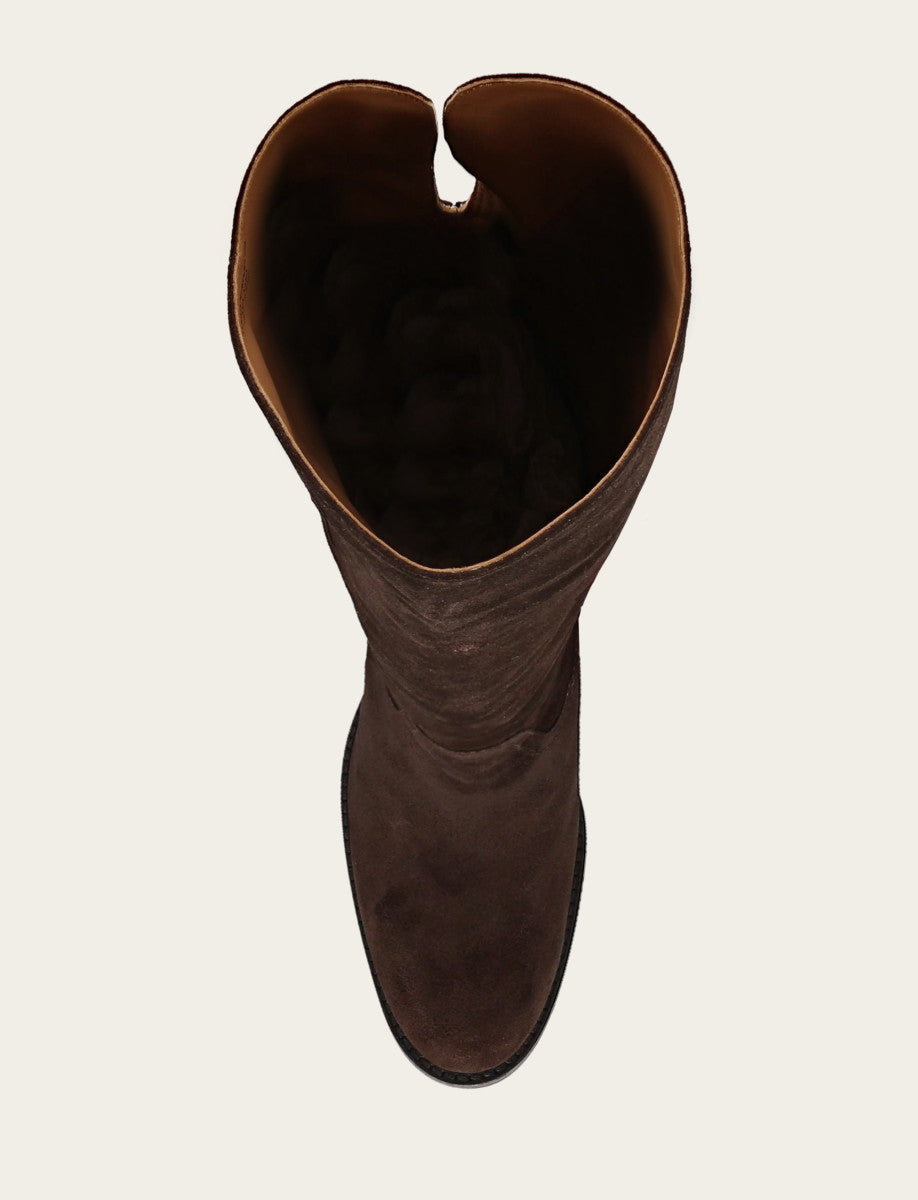 Women's Dark Brown Corinne Over The Knee Boot Dark Brown - Frye
