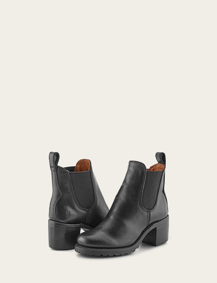 Women's Black Sabrina Chelsea Boots Black - Frye