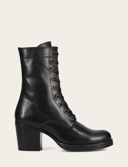 Women's Black Jean Lace Up Boot Black - Frye