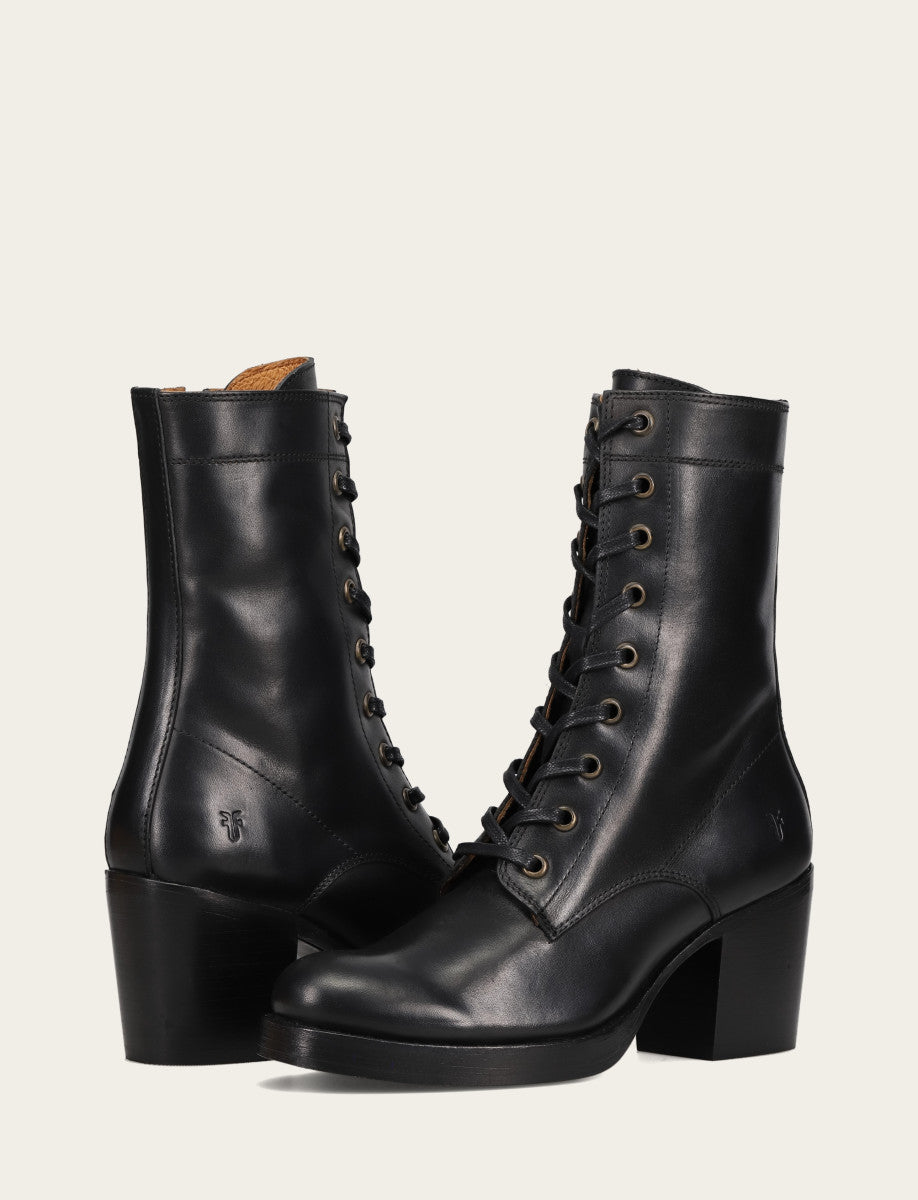 Women's Black Jean Lace Up Boot Black - Frye