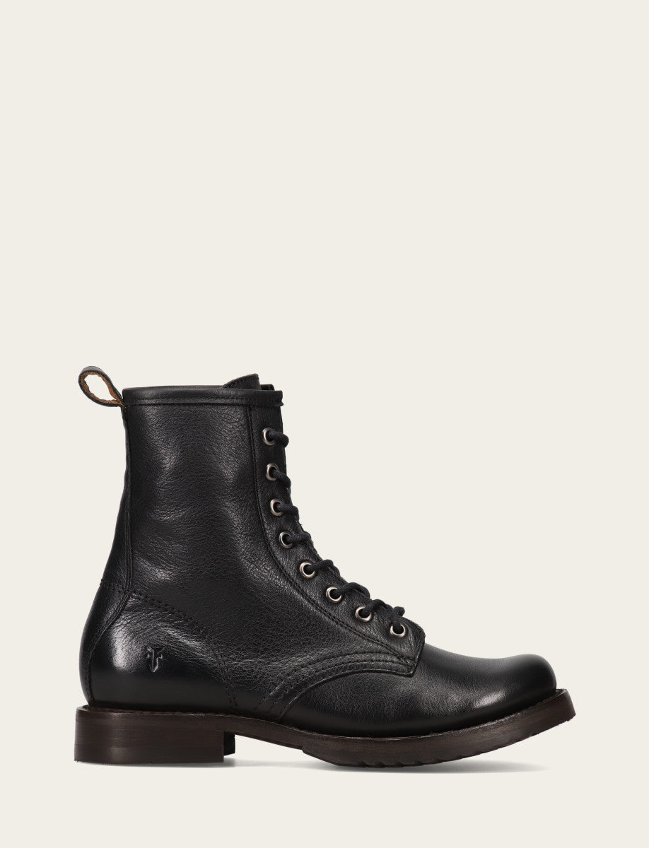 Women's Black Veronica Flex Combat Booties Black - Frye