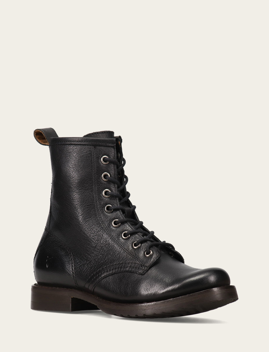 Women's Black Veronica Flex Combat Booties Black - Frye