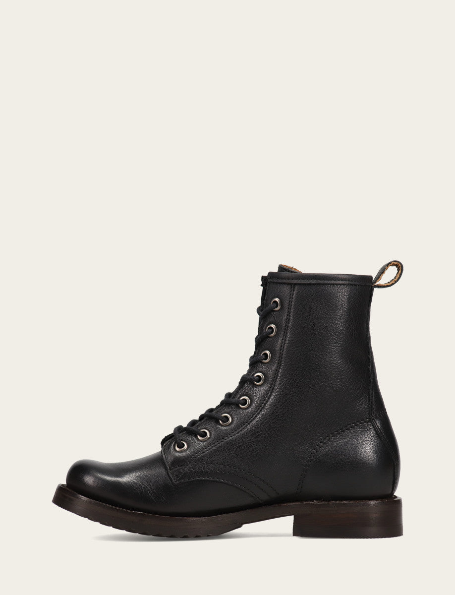 Women's Black Veronica Flex Combat Booties Black - Frye