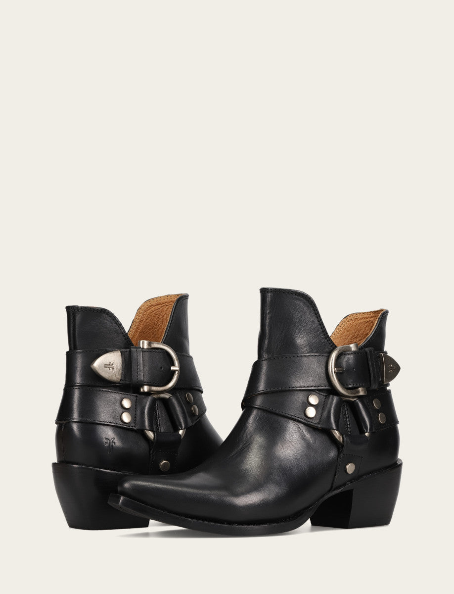 Women’s Black Sacha Multi-Strap Ankle Booties Black - Frye