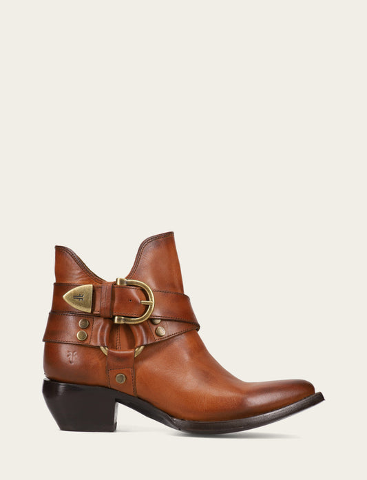 Women's Caramel Sacha Multi Strap Booties Caramel - Frye