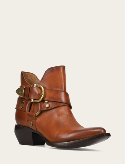 Women's Caramel Sacha Multi Strap Booties Caramel - Frye