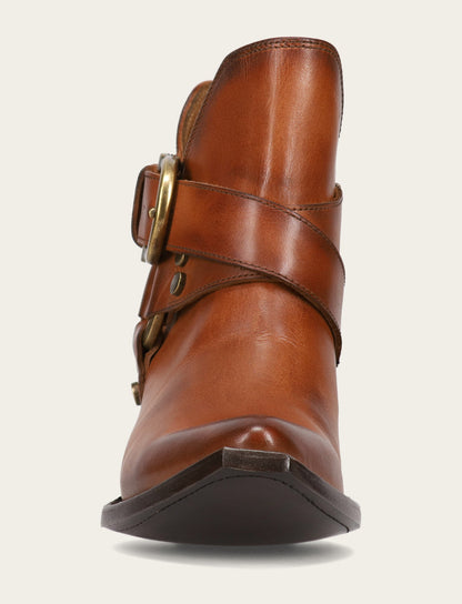 Women's Caramel Sacha Multi Strap Booties Caramel - Frye
