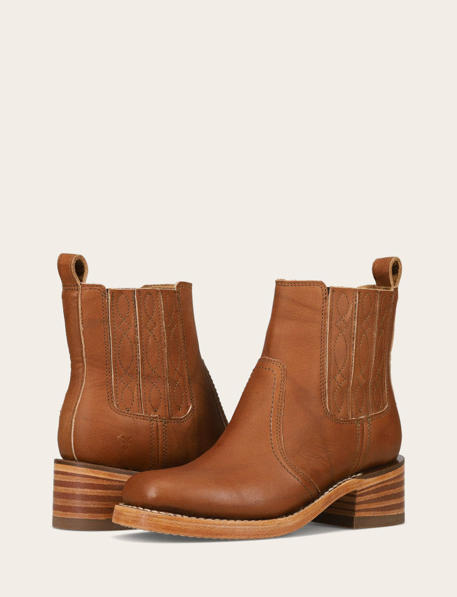 Women's Saddle Campus Chelsea Booties Saddle - Frye