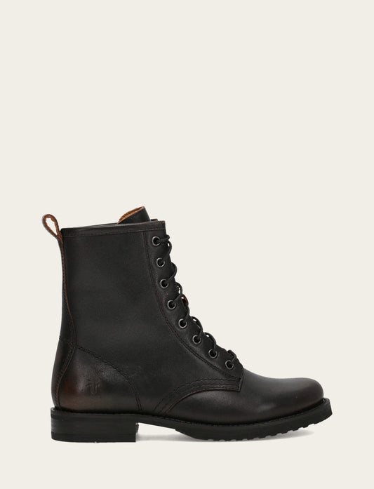 Antique Brown Veronica Flex Combat Boot Antique Brown - Frye