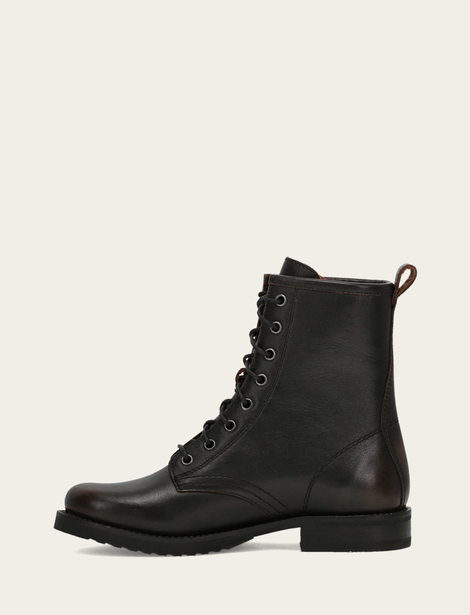 Antique Brown Veronica Flex Combat Boot Antique Brown - Frye