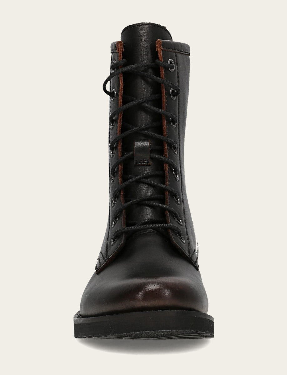 Antique Brown Veronica Flex Combat Boot Antique Brown - Frye