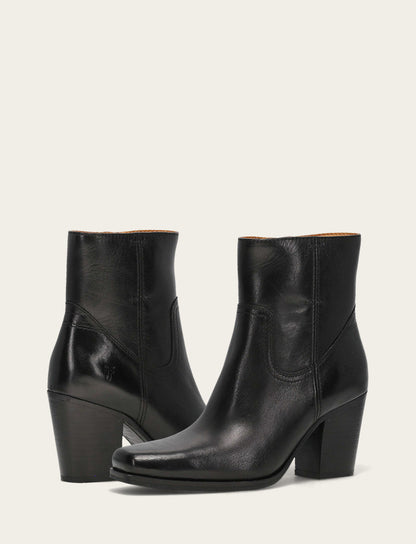 Women's Black Shiloh Zip Booties Black - Frye