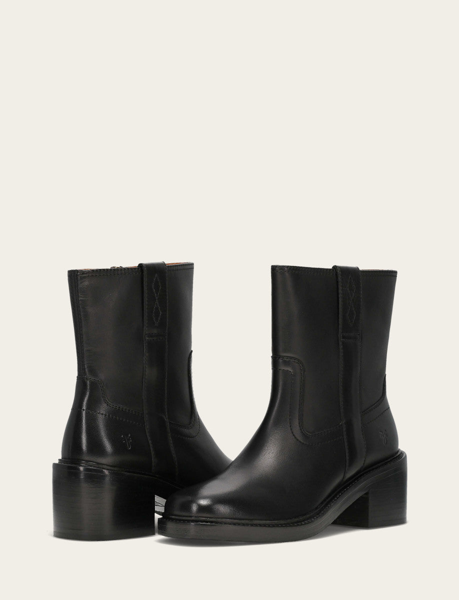 Women's Black Kate Short Inside Zip Boot Black - Frye