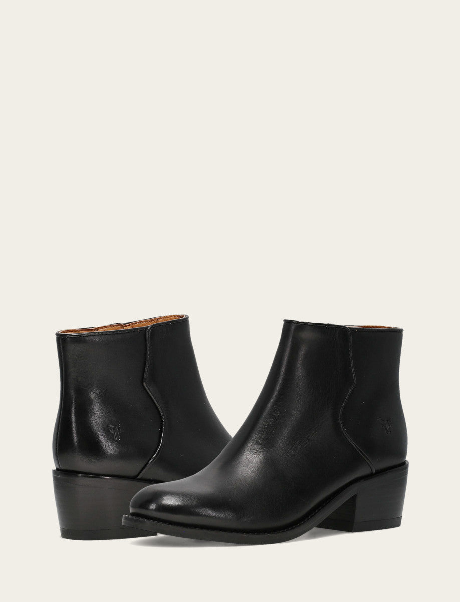 Women's Black Carson 2 Piping Booties Black - Frye