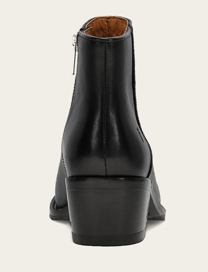 Women's Black Carson 2 Piping Booties Black - Frye