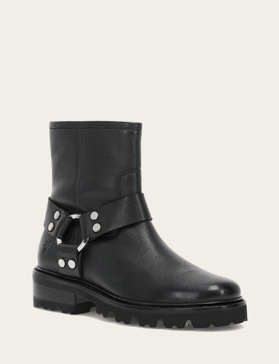 Women's Black Olivia Harness Short Booties Black - Frye