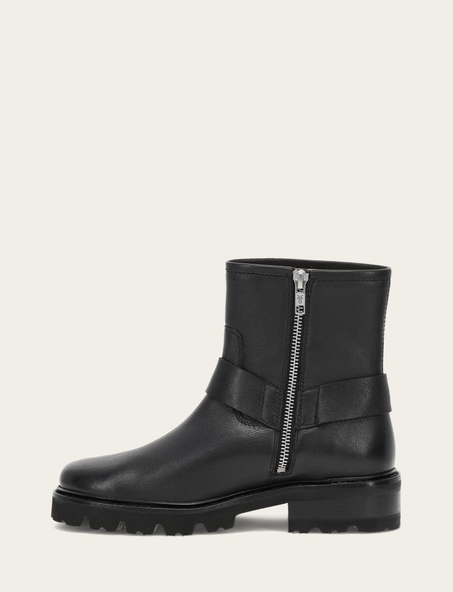 Women's Black Olivia Harness Short Booties Black - Frye