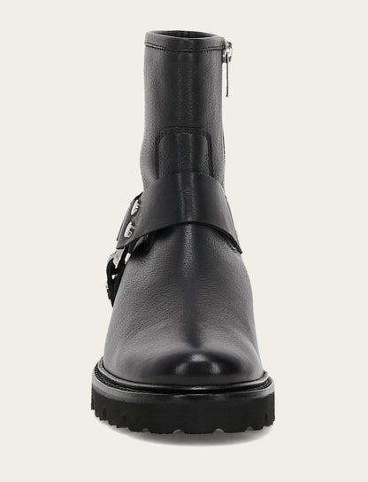 Women's Black Olivia Harness Short Booties Black - Frye