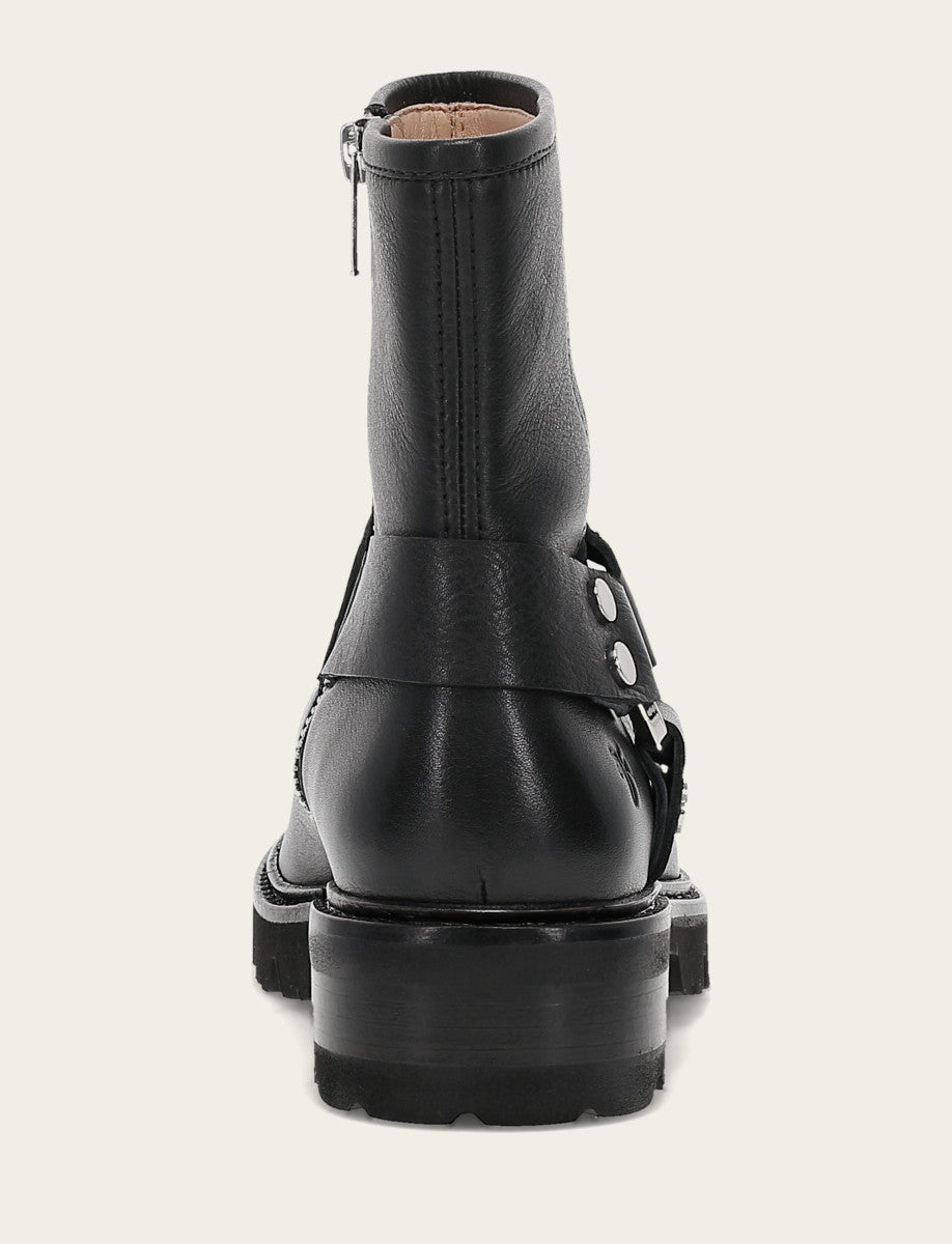 Women's Black Olivia Harness Short Booties Black - Frye