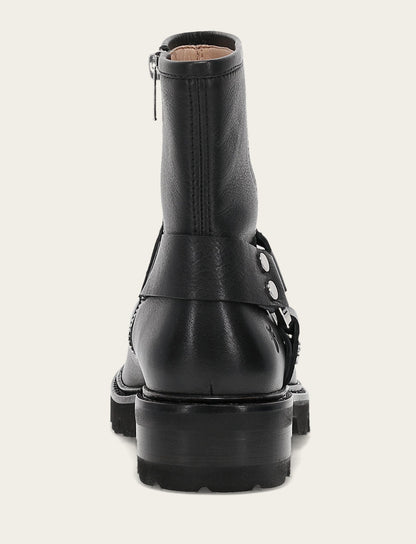 Women's Black Olivia Harness Short Booties Black - Frye