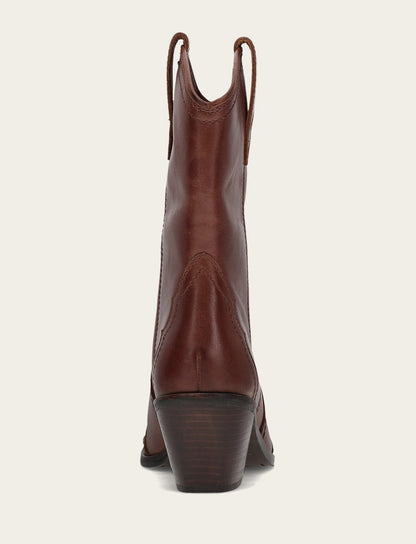 Women's Saddle Sara Wingtip Stud Western Boots Saddle - Frye