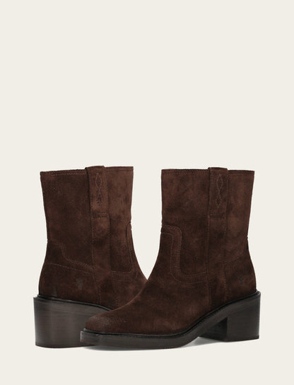 Women's Chocolate Kate Short Inside Zip Boot Chocolate - Frye