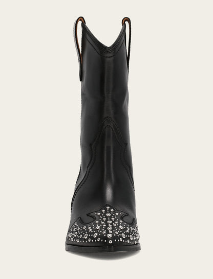 Women's Black Sara Wingtip Stud Boot Black - Frye