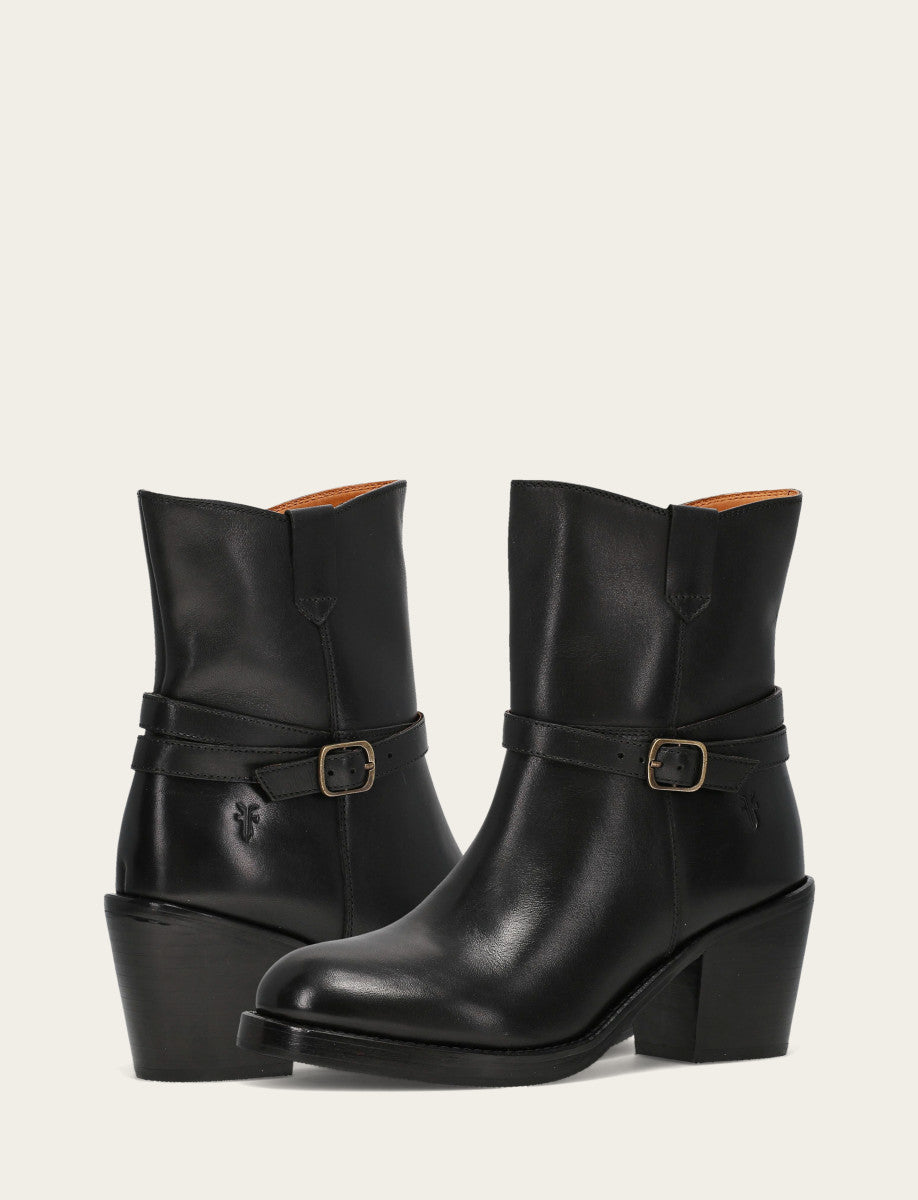 Women's Black Rylee Belted Inside Zip Boot Black - Frye