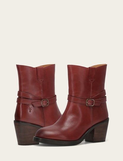 Women's Cranberry Rylee Belted Inside Zip Boot Cranberry - Frye