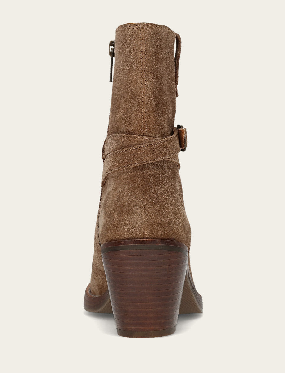 Women's Mushroom Rylee Belted Inside Zip Boot Mushroom - Frye